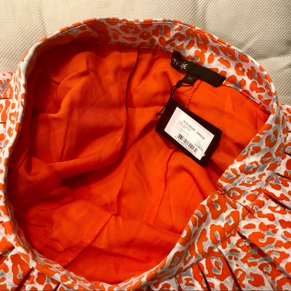SOLD ON VESTIAIRE COLLECTIVE!! Maje ‘Jimone’ pleated flared mini-skirt. Size S - Picture 6 of 10